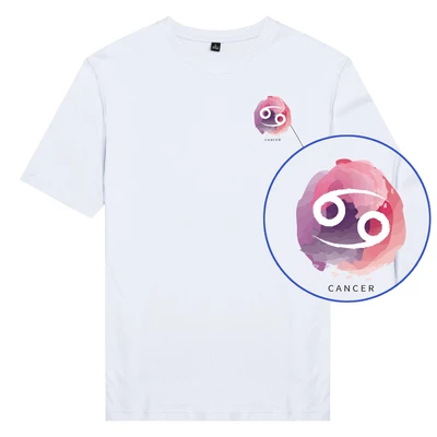 Áo thun tay ngắn unisex Chodole cotton 100% in hình Caner Cự Giải cung hoàng đạo
