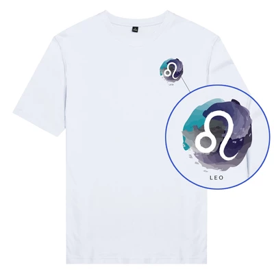Áo thun tay ngắn unisex Chodole cotton 100% in hình Leo Sư Tử cung hoàng đạo