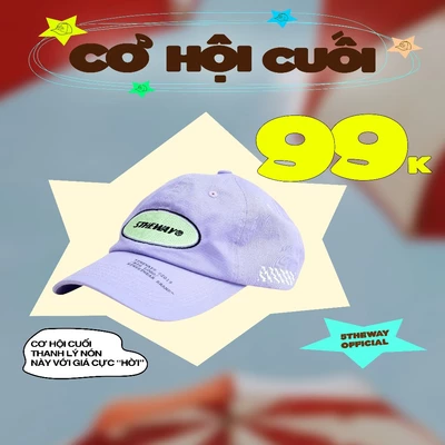 CHC - Nón Lưỡi Trai 5THEWAY oval Unstructure Màu Tím