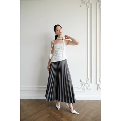 RUBIES Malio Skirt - Váy Dài Nữ Dáng Xòe Xếp Ly