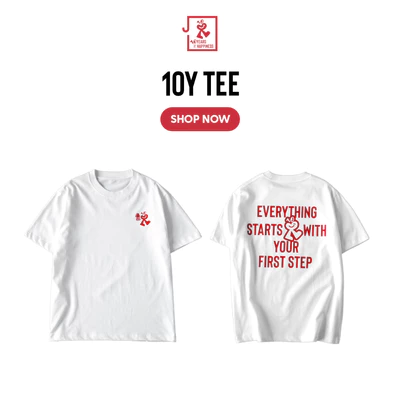Jamlos 10Y Tee - Áo thun cotton in chữ kỉ niệm 10 năm