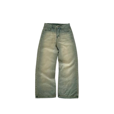 [ wyn.anh ]LIGHT SMOKE BAGGY JEANS - Quần jeans màu khói 1185