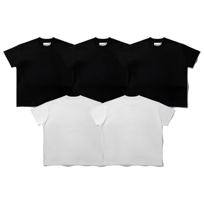 Áo thun trơn cổ tròn HIGHCLUB TRẮNG/ĐEN Oversize - unisex