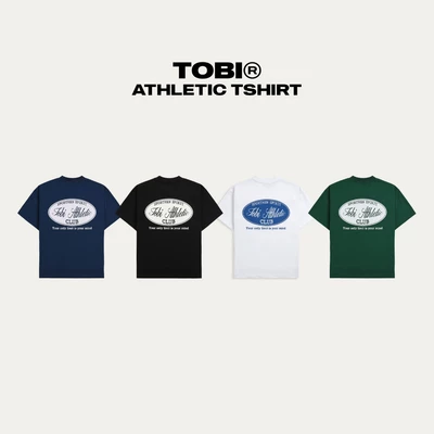 Áo Thun Tay Lỡ Cotton Thể Thao Athletic TOBI