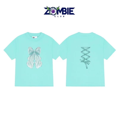 Áo Baby Tee Zombie Club,BOW TIE, Cotton 100% Chính Hãng