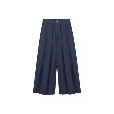 Quần Váy 67% Jean Vải Denim Unisex - PLEATED SKIRT PANTS