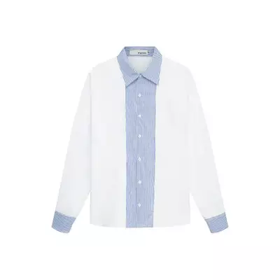 Áo Cardigan 67% Vải thun Phối Sơ Mi Form Oversize Unisex - WHITE HALF-BREED CARDIGAN