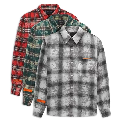 Áo Sơ Mi Nam Checked Flan Orange Label, Chất Vải Cotton Thoải Mái, SM0108, SOME HOW STORE