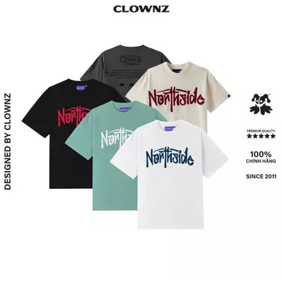 [SALE UP 30%] Áo thun trơn tay lỡ local brand ClownZ Northside phông cổ tròn form rộng cotton unisex nam nữ