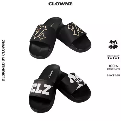 Dép quai ngang cao su đế bằng local brand Clownz Z Letter Slipper nam nữ hottrend mềm basic nhẹ