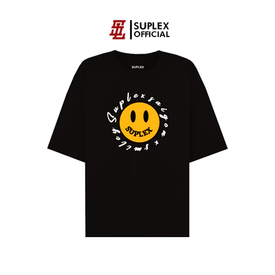 Áo thun SUPLEX Localbrand Unisex SMILEY FACE Tay Ngắn Chất Cotton TSSL041