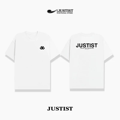 Áo Thun Nam JUSTIST Hai Màu Trắng Đen Tay Ngắn Chất Cotton TSJT004