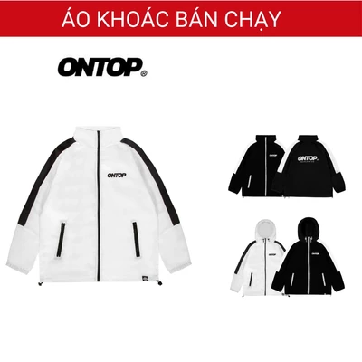 Áo khoác dù local brand ONTOP Bold Track màu trắng