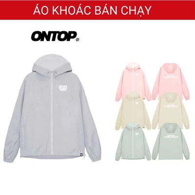 Áo khoác dù nam nữ 2 lớp có nón ONTOP nhiều màu form rộng dây rút Hooded WB Jacket | O17-AK1