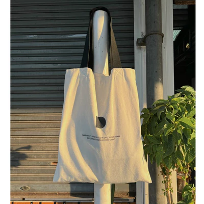Túi DIMOIR Tote Canvas màu kem