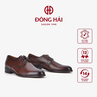 Giày tây nam Đông Hải da bò tự nhiên cao cấp buộc dây truyền thống - G01A1