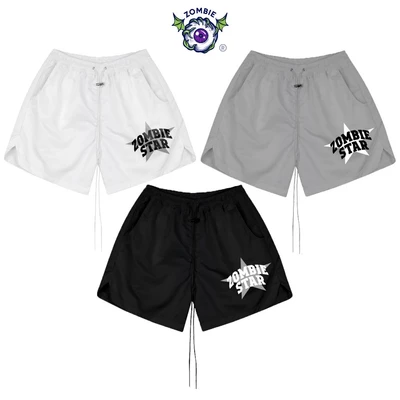 Quần Short Dù STAR, Zombie.club ,Unisex, form trên gối, dây dài