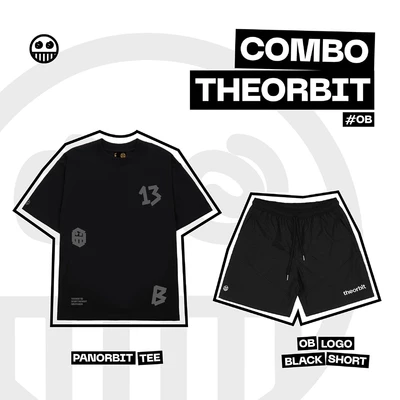 COMBO ÁO + QUẦN THE ORBIT Áo thun nam nữ PAN ORBIT và Quần OB Black - Local Brand Chính Hãng