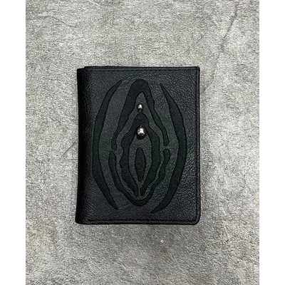 [SNM] EMBRODY - Ví da thêu hoạ tiết đính khuyên/ Vulva - Wallet