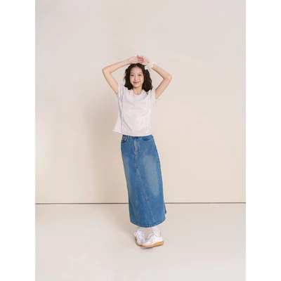 DOB - Chân váy jean xẻ tà Celi Skirt