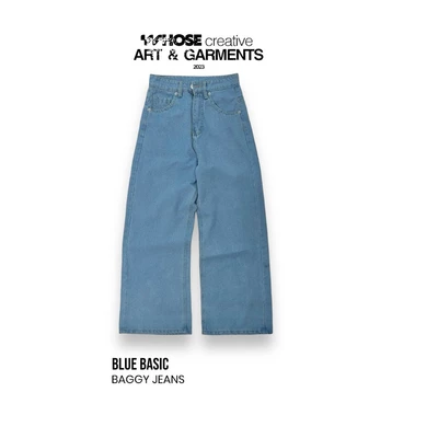 BLUE BASIC BAGGY JEANS - QUẦN BAGGY JEANS 1672