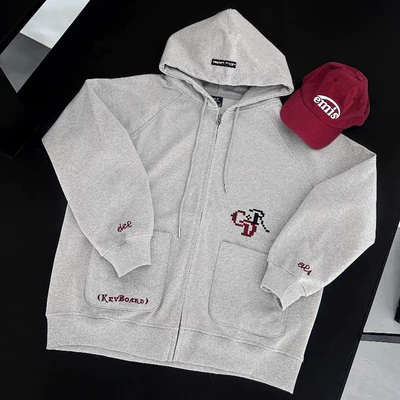 Áo Hoodie Zip KEYBOARD Cinder Form Rộng Oversize, Local Brand Chính Hãng