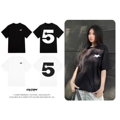 Áo thun Local Brand TRENDIVISION uniisex " 5star" kraken drk cotton 250gsm.