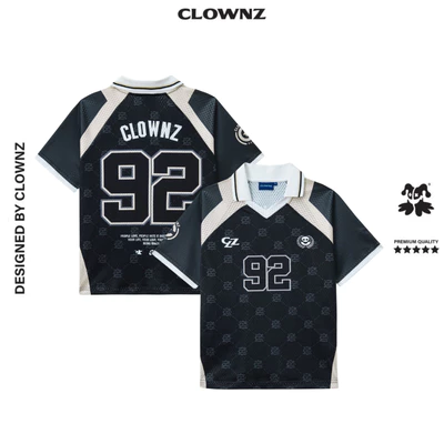 Áo polo ClownZ Soccer Polo 92 áo phông tay lỡ cổ tròn cao cấp áo thun nam nữ unisex