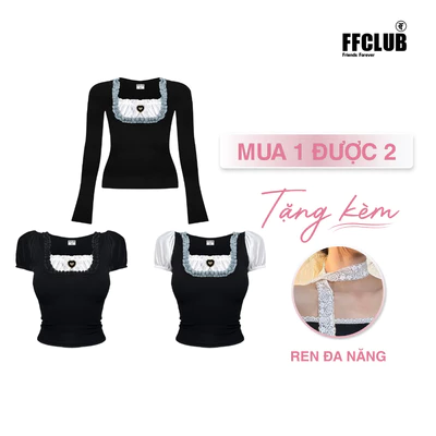 [TẶNG KHĂN REN]  Áo body nữ kiểu Trễ vai Tay Loe MINO form ôm body tôn dáng FFCLUB mix