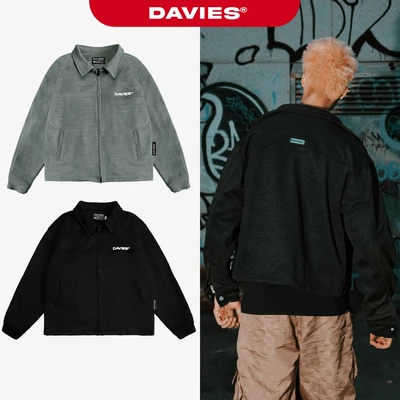 Áo khoác local brand nam nữ DAVIES form boxy đẹp màu đen và xám xanh Elite Jacket | D32-AK7