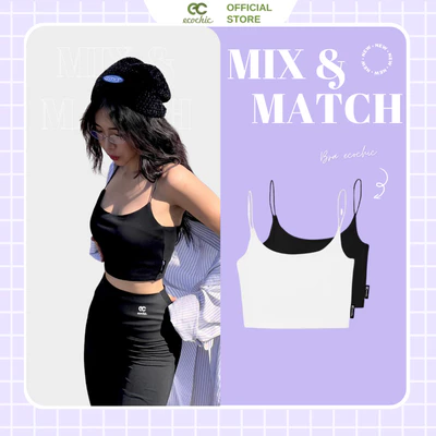 (MUA 2C ĐƯỢC GIẢM 50k) Áo 2 Dây Nữ ECOCHIC Chất Liệu Cotton Cao Cấp Mềm Mại Không Lộ Viền Thấm Hút Mồ Hôi Tốt B006