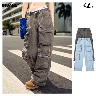Quần Dài InsaneClo CARGO DENIM PANTS Form Baggy Unisex Chất Liệu Demin