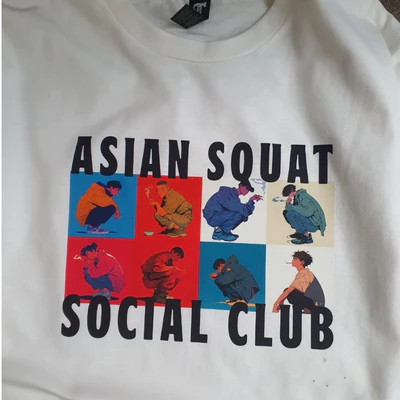 Áo thun cotton 100% in hình Asian Squat Social Club