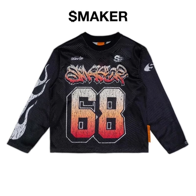 [SMAKER] Áo thun 100% lưới, tay dài thể thao - 68 MESH LONG SLEEVE TEE IN BLACK