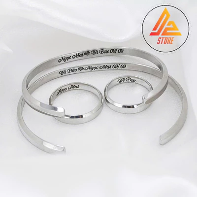 [Khắc theo yêu cầu] Nhẫn Titan v1 cặp đôi thời trang Titanium 316L thép không gỉ [Bảo Hành 5 năm]