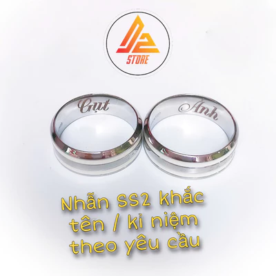 [Khắc theo yêu cầu] Nhẫn Titan v2 Emalie cặp đôi thời trang Titanium thép không gỉ 316L [Bảo Hành 5 năm]