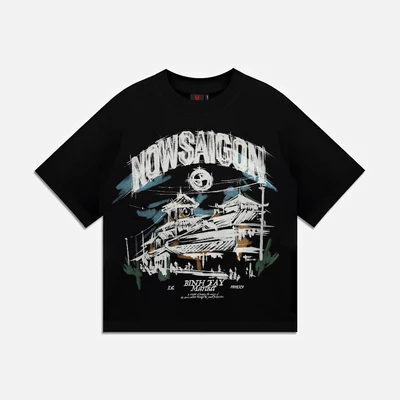 Áo thun NEEDS OF WISDOM Binh Tay Market Tee - Black - Local Brand Chính Hãng