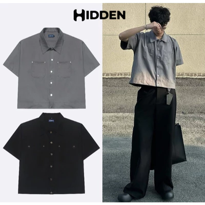 [ BLACK FRIDAY ] SƠ MI - KAKI- BOXY NGẮN TAY HIDDEN ESSTIAL