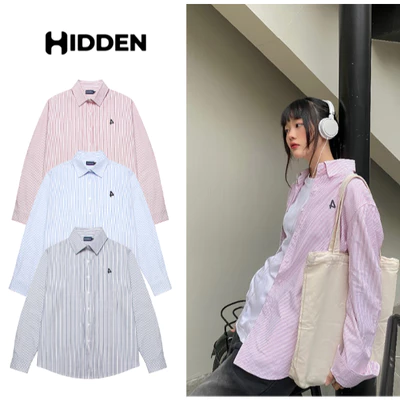 Áo Sơ Mi Sọc HIDDEN / DRAGONBYBOI Premium Oxford Shirt Logo nam nữ Unisex