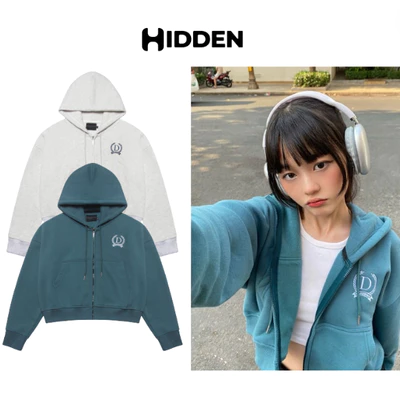 Áo Khoác Croptop DGB® Basic Unisex Form Rộng Tay Lỡ - Hoodie Zip nỉ Oversize Local Brand Hídden S23