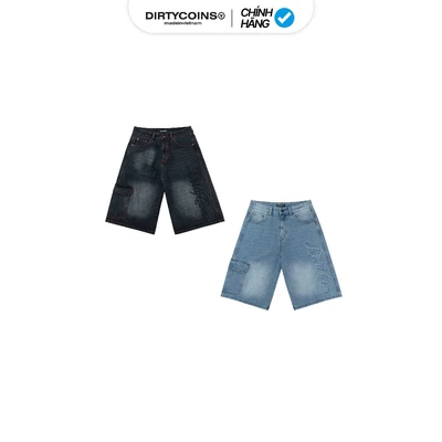Quần DirtyCoins Denim Baggy Embroidery Logo
