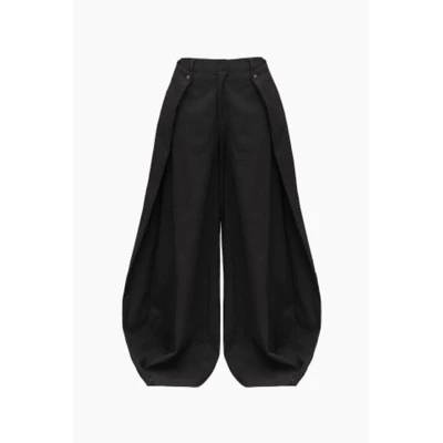 HYPNOTISM | "LOOSE WIDE PLEAT PANTS" - Quần kaki xếp ly tà đắp, ống siêu rộng có nút bấm cực chất