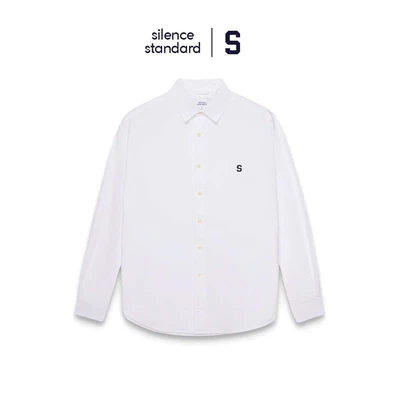 (Best Seller) Áo sơ mi SilenceStandard Eco Oxford Logo S/Basic [SO06]