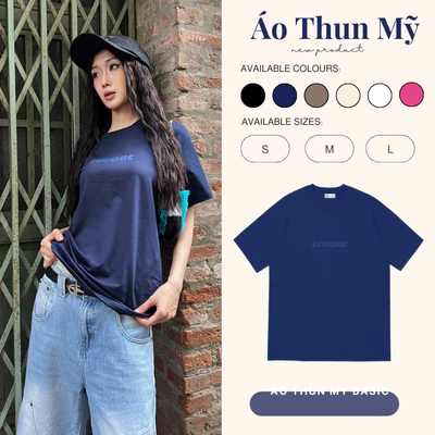 Áo Phông Basic ECOCHIC B081 Local Brand Chính Hãng Unisex Form Rộng Oversize Premium Cotton 100%