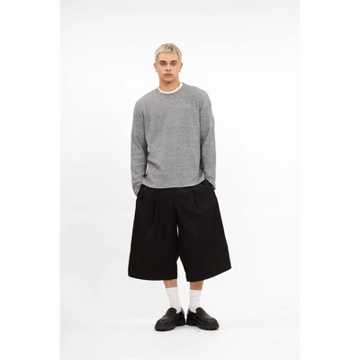 Áo tay dài WAFFLE unisex nam nữ - XÁM