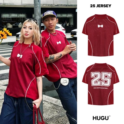 Áo thun thể thao local brand HUGU - 25 JERSEY - vải lưới mè thoáng mát, in lụa, phong cách thể thao