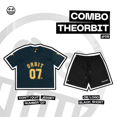 COMBO ÁO + QUẦN THE ORBIT DONT QUIT JERSEY NUMBER 07 + QUẦN OB LOGO BLACK