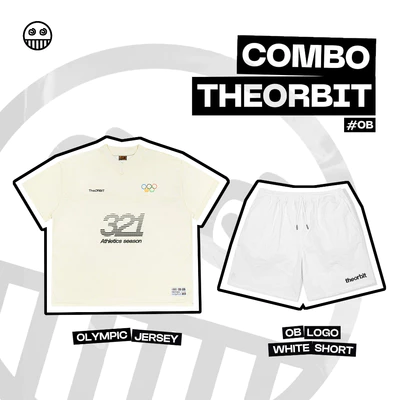 COMBO ÁO + QUẦN THE ORBIT Orlymbit Jersey + Quần OB Logo White - Local Brand Chính Hãng