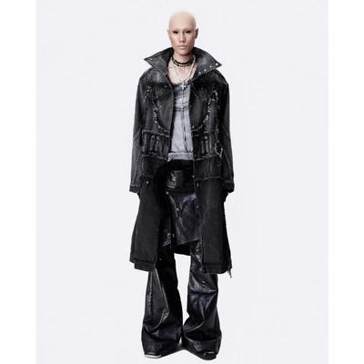 ÁO 005 CHAOS DREAM DENIM TRENCH COAT