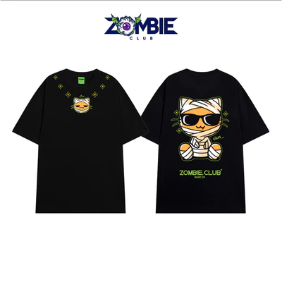 Áo Thun Zombie Club CAT, Local Brand Unisex cotton 100% 250gsm Chính Hãng